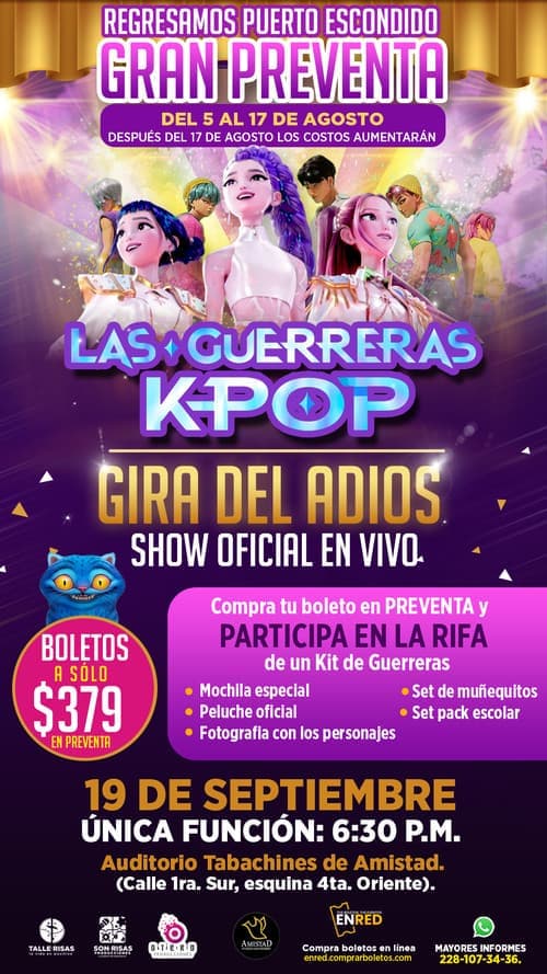 “LAS GUERRERAS K-POP” GIRA DEL ADIÓS. Pto Escondido