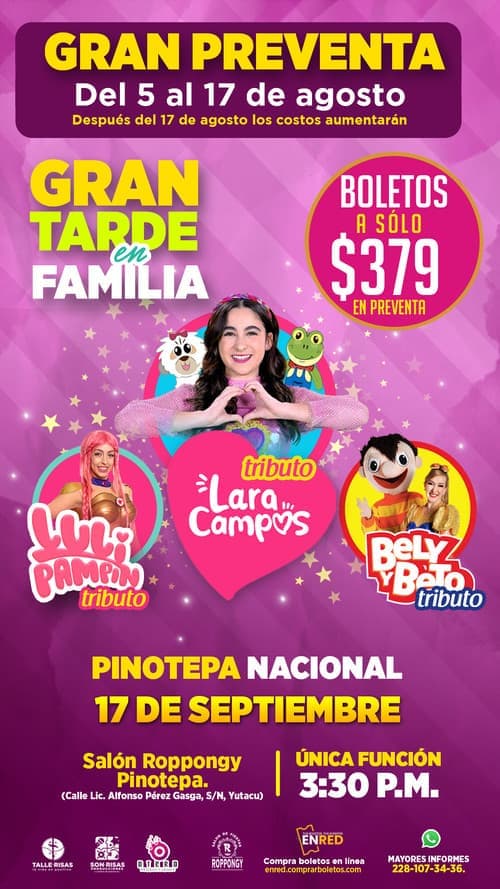 LARA CAMPOS, LULÍ PAMPIN, BELY Y BETO, Tributo. Pinotepa
