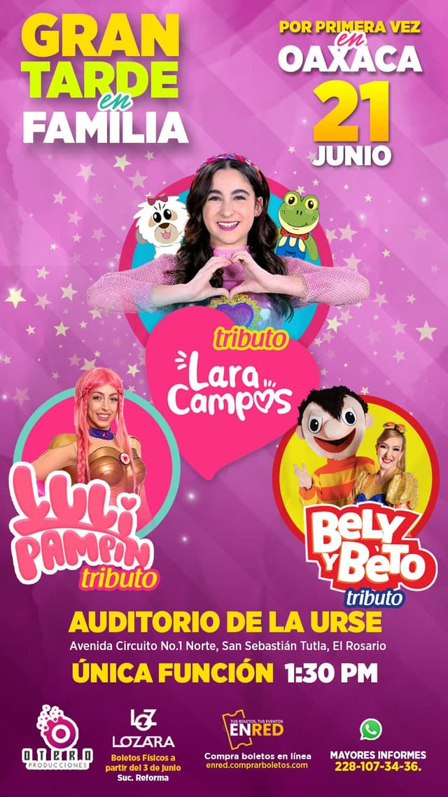 GRAN TARDE EN FAMILIA Lara Campos, Luli Pampin, BELY y Beto, Tributo